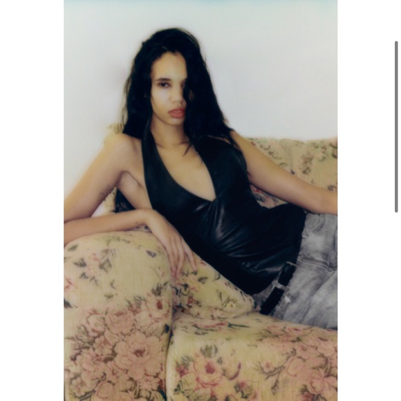ZARA faux leather halter top - Picture 7 of 14